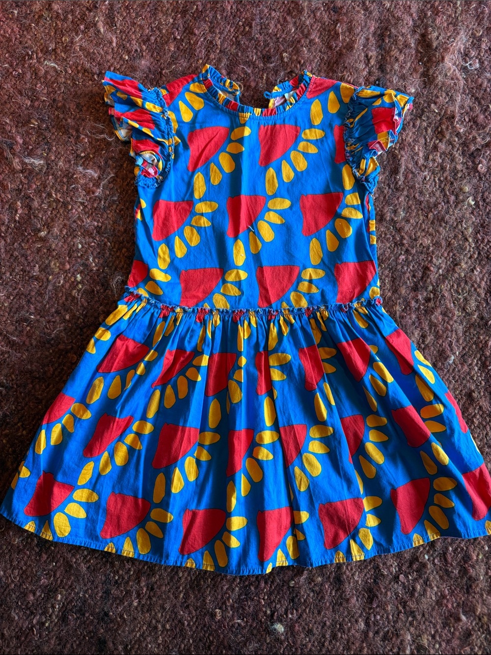 Stella McCartney Blue Dress with Red & Yellow Print